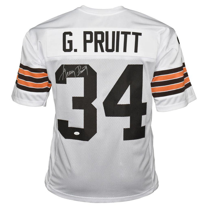 Greg Pruitt Signed Cleveland Pro White Football Jersey (JSA) - RSA