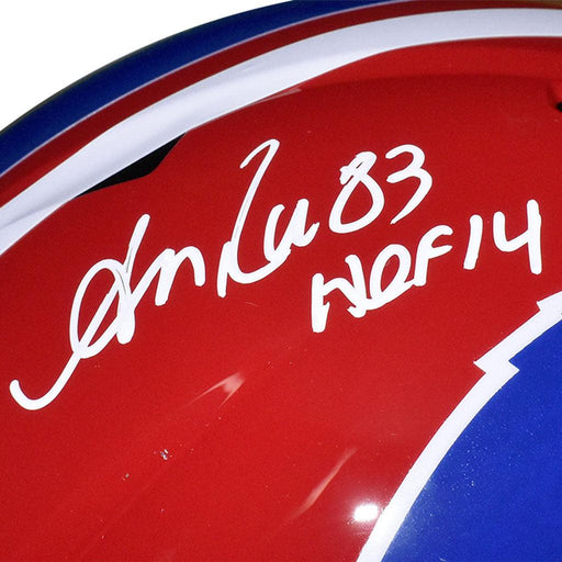 Andre Reed Signed HOF 14 Inscription Buffalo Bills Speed Full-Size Replica 1987-2001 Throwback Football Helmet (JSA) - RSA