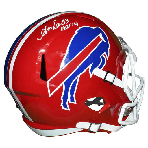 Andre Reed Signed HOF 14 Inscription Buffalo Bills Speed Full-Size Replica 1987-2001 Throwback Football Helmet (JSA) - RSA
