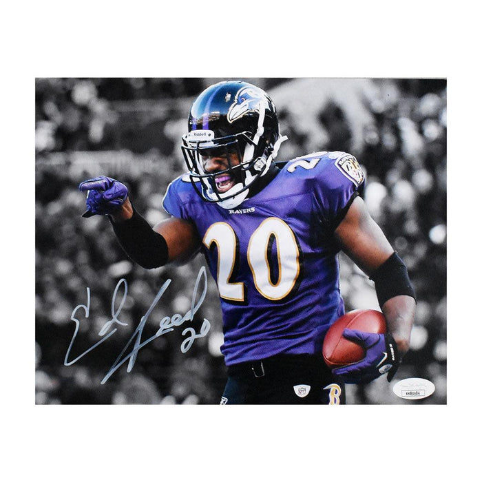 Ed Reed Baltimore Ravens Autographed 16 x 20 Interception vs. Texans  Photograph with HOF 19 Inscription