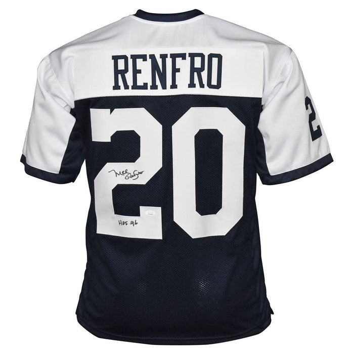 Mel Renfro Signed HOF 96 Inscription Dallas Pro Thanksgiving Football Jersey (JSA) - RSA