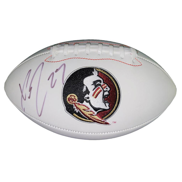 Xavier Rhodes Signed Florida St. Seminoles Official NFL Team Logo Football (JSA) - RSA