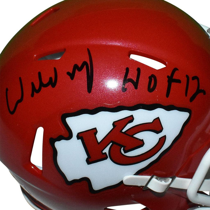 Willie Roaf Signed HOF 12 Inscription Kansas City Chiefs Speed Mini Re — RSA