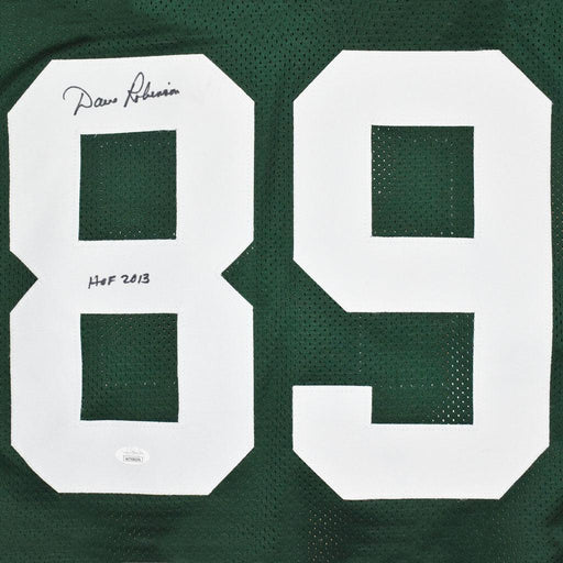 Dave Robinson Signed HOF 2013 Inscription Green Bay Green Football Jersey (JSA) - RSA