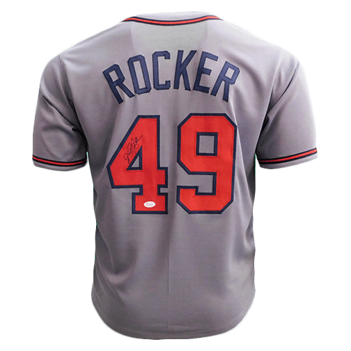 John Rocker Autographed Throwback Style Baseball Jersey (JSA) Grey - RSA