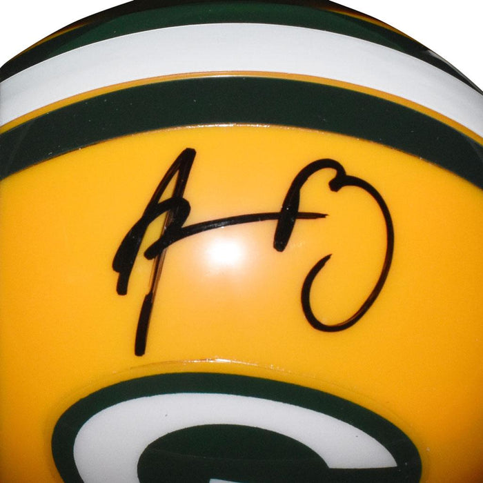 Aaron Rodgers Signed Green Bay Packers Mini Replica Super Bowl XVL Football  Helmet (JSA)