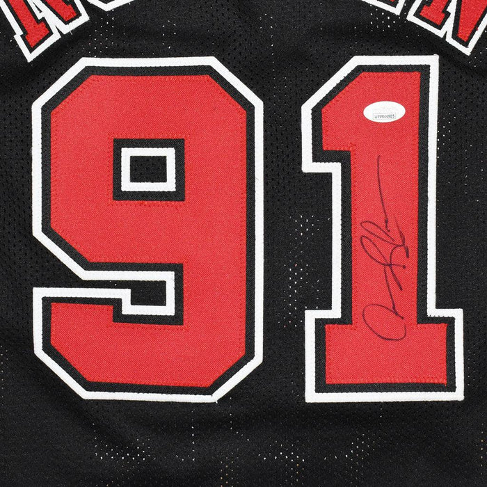 Chicago Bulls Dennis Rodman Autographed White Jersey JSA