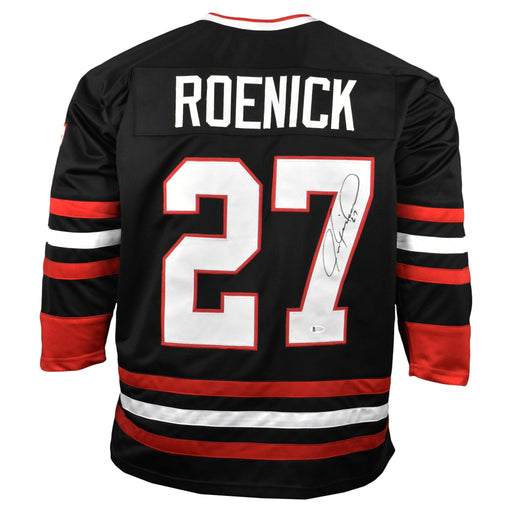 Beckett Jeremy Roenick Signed Chicago Blackhawks 8x10 Red Jersey Photo