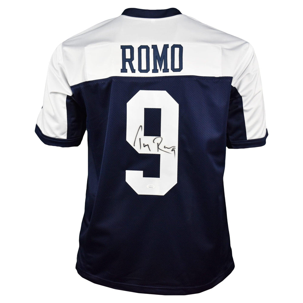 Tony Romo Signed Pro-Edition Blue Thanksgiving Football Jersey (JSA) — RSA