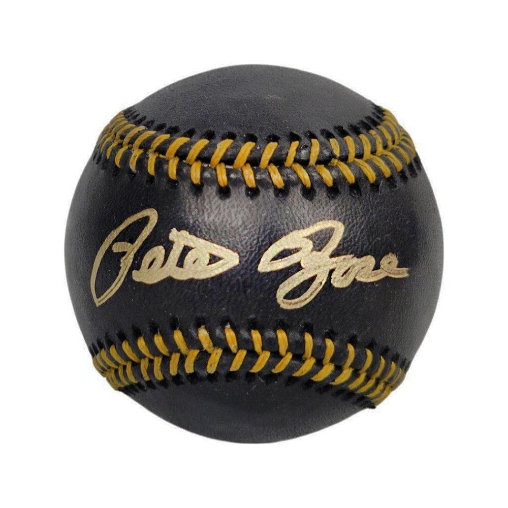 Pete Rose Signed Rawlings Official MLB Black & Gold Baseball (JSA) - RSA