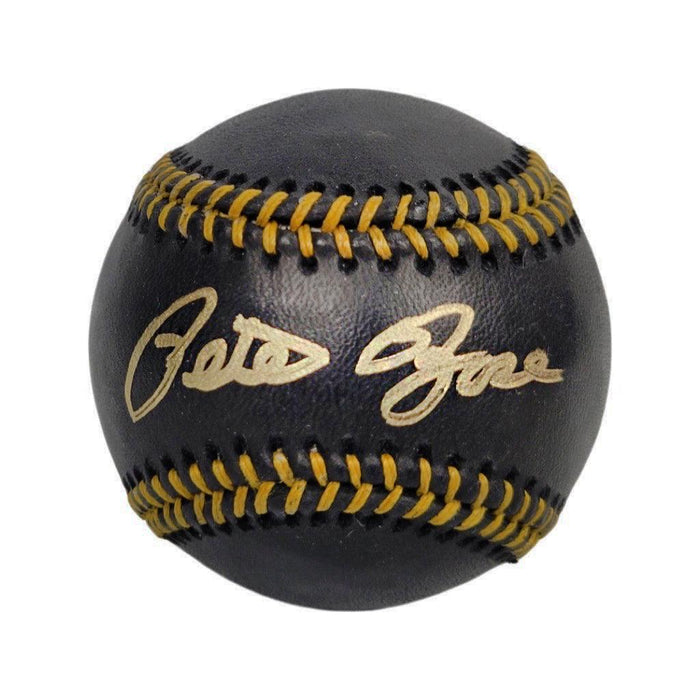 Pete Rose Signed Rawlings Official MLB Black & Gold Baseball (JSA) - RSA