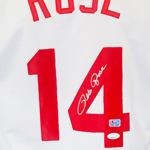 Pete Rose Signed Autographed Cincinnati Reds Replica Baseball Jersey JSA Red