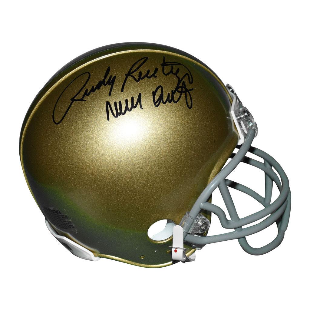 Rudy Ruettiger Signed Never Quit Inscription Notre Dame Fighting Irish ...