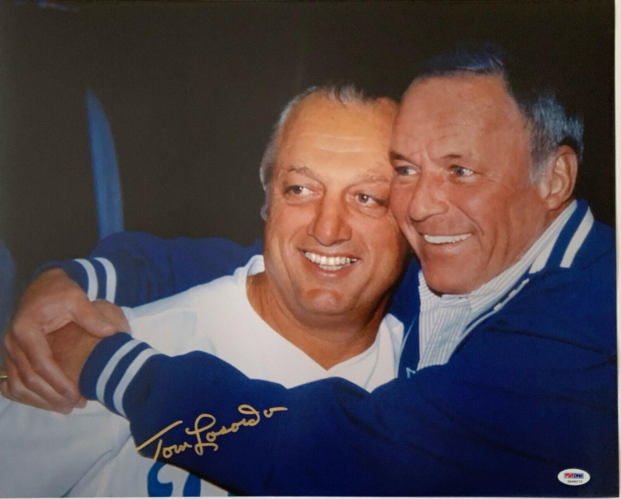 Tommy Lasorda Autographed Photo, with Sinatra - Apiaria