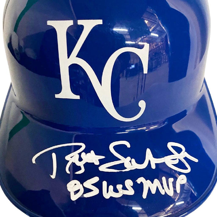Bret Saberhagen Signed 85 WS MVP Inscription Kansas City Royals Souven — RSA