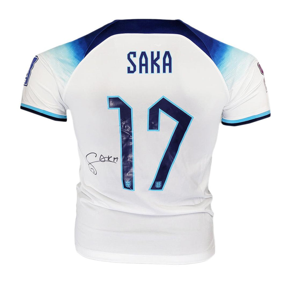 Bukayo Saka Signed Authentic England Home Soccer Jersey (JSA) - RSA