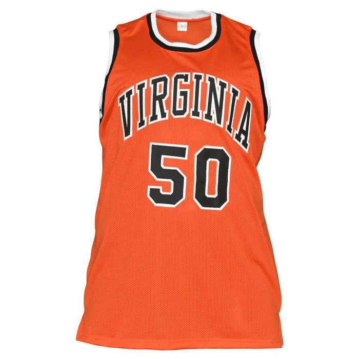 Ralph Sampson Signed Virginia Orange College Style Basketball Jersey (JSA) - RSA