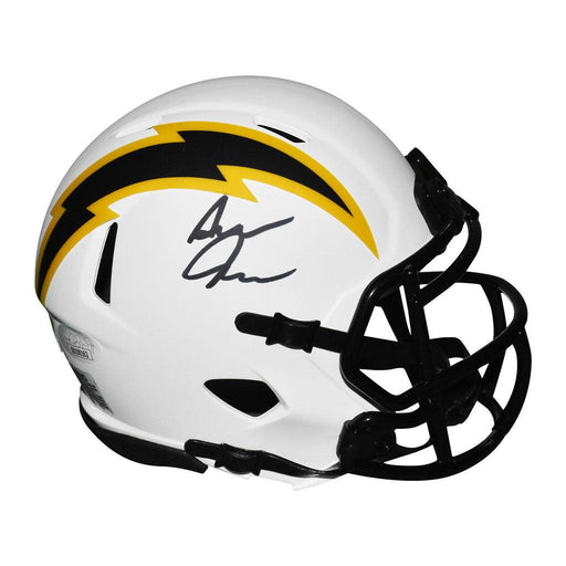 Signature Collectibles JUSTIN HERBERT AUTOGRAPHED HAND SIGNED LOS ANGELES  CHARGERS LUNAR ECLIPSE MINI HELMET