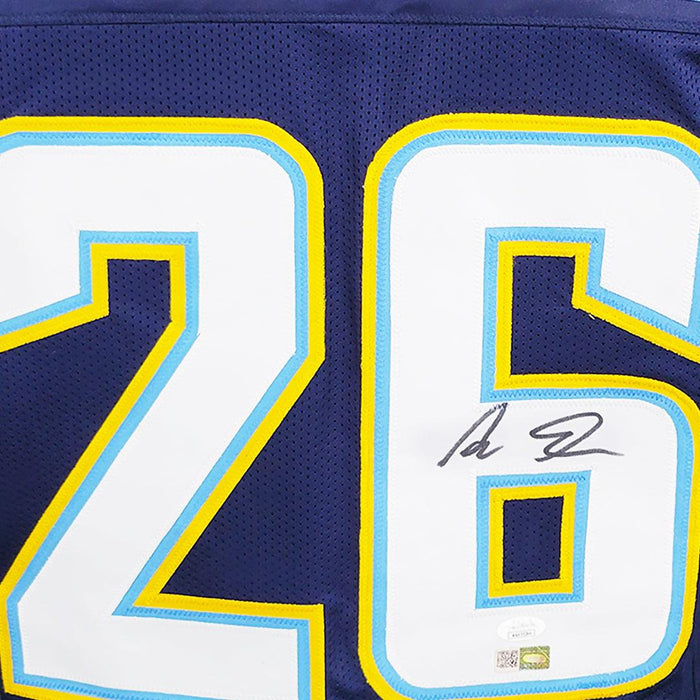 Asante Samuel Jr Signed Los Angeles Blue Football Jersey (JSA) — RSA