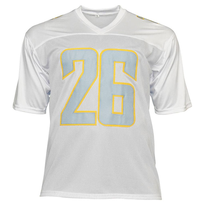 Asante Samuel Jr Signed Los Angeles White Football Jersey (JSA) — RSA