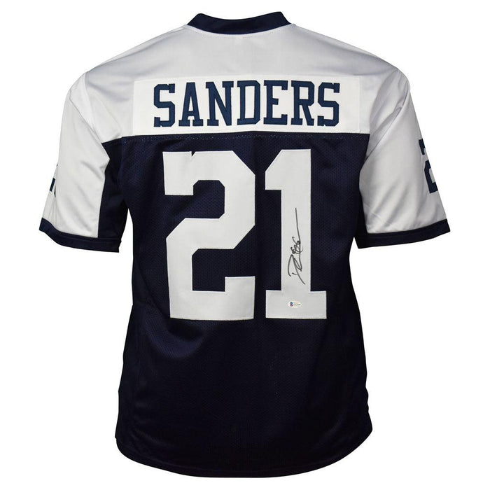 Deion Sanders Signed Dallas Pro Thanksgiving Football Jersey (Beckett) - RSA