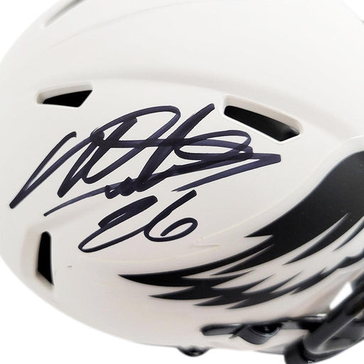 Miles Sanders Signed Eagles Salute to Service Speed Mini Helmet