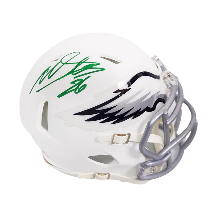 Miles sanders signed store helmet