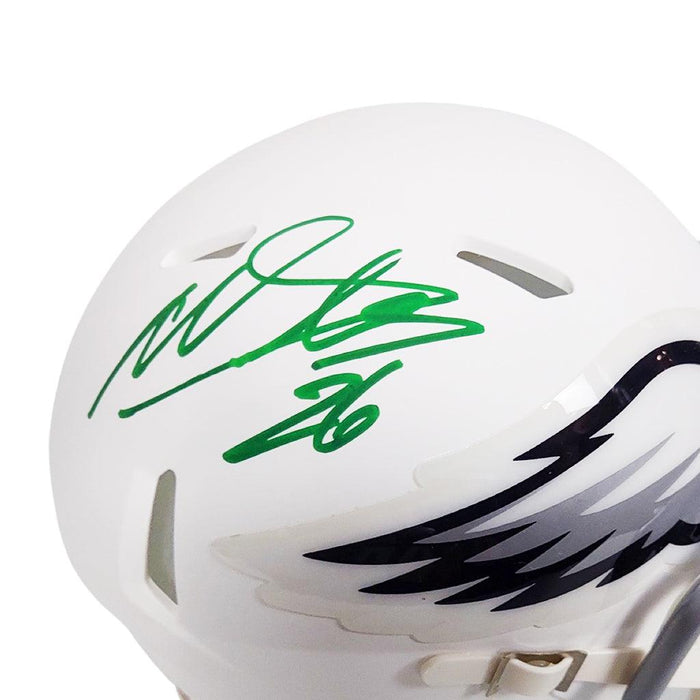 Miles Sanders Autographed Philadelphia Eagles Speed Mini Helmet Beckett