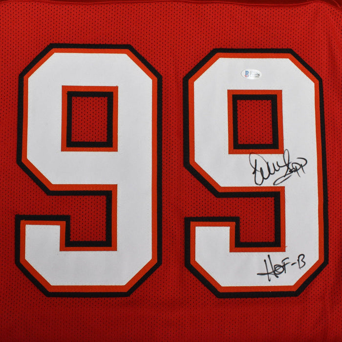 Warren Sapp Autographed and Framed Red Buccaneers Pro Style Jersey