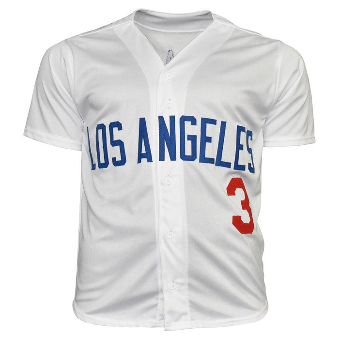 Steve Sax Signed Los Angeles White Baseball Jersey (JSA) — RSA