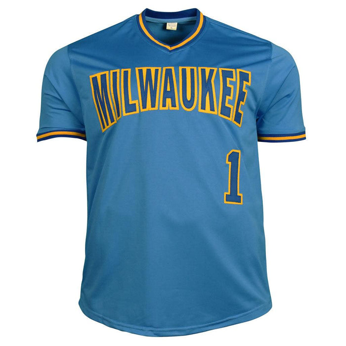 Gary Sheffield Signed Milwaukee Blue Baseball Jersey (JSA) — RSA