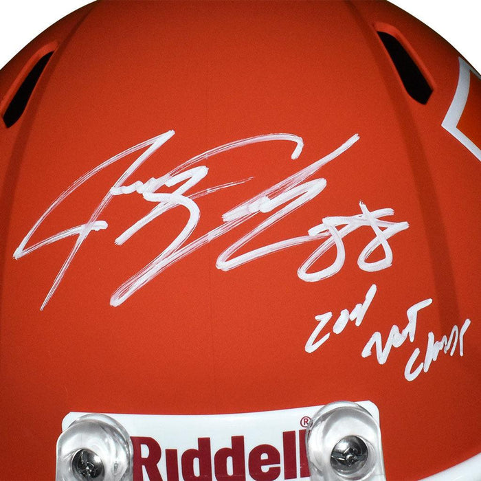 Jeremy Shockey Signed Miami Hurricanes AMP Speed Full-Size Replica Football Helmet (JSA) - RSA