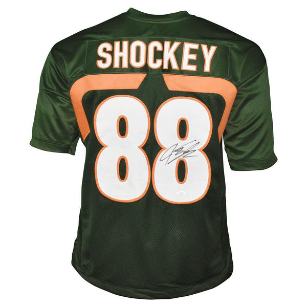 JEREMY SHOCKEY SIGNED CUSTOM GREEN COLLEGE STYLE AUTOGRAPHED JERSEY JS –  JAG Sports Marketing