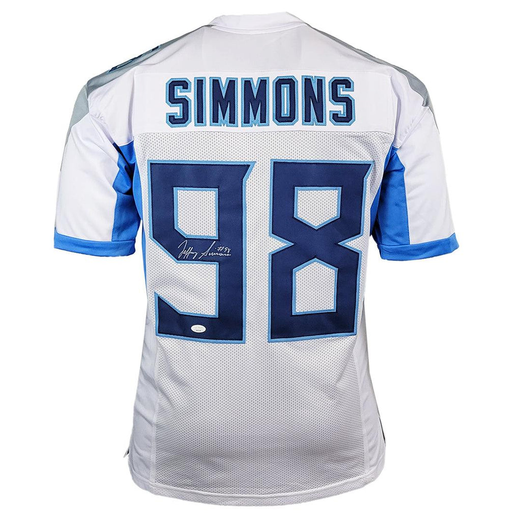 Jeffery Simmons Signed Tennessee White Football Jersey (JSA) — RSA