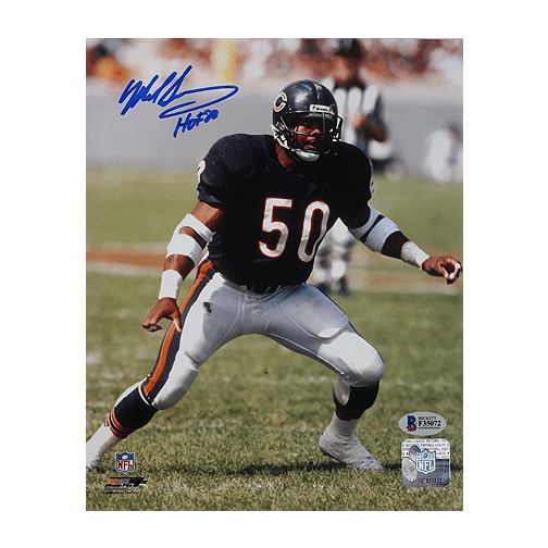 Mike Singletary Signed HOF '98 Chicago Bears 8x10 Photo (Beckett) - RSA