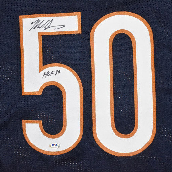 Chicago Bears Mike Singletary Autographed Pro Style Blue Stat