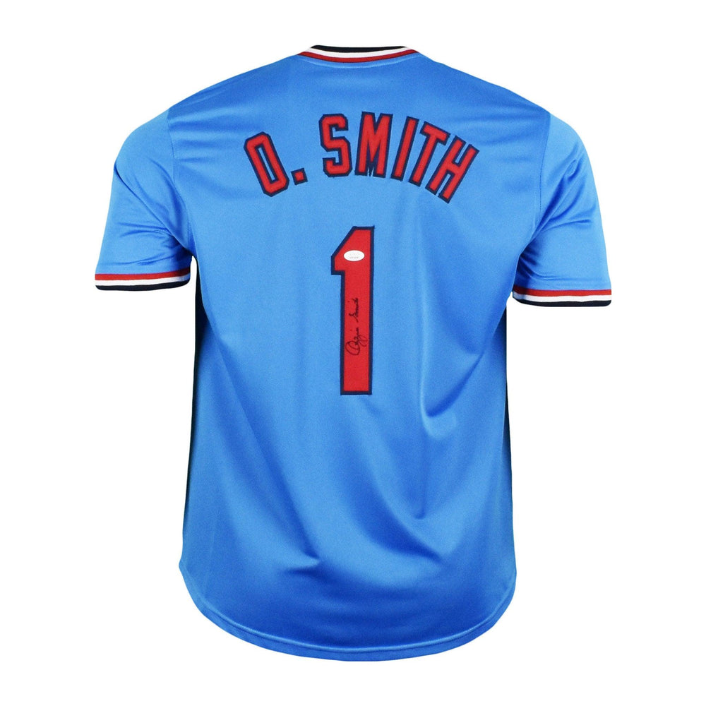 Ozzie Smith Signed St. Louis Blue Jersey (JSA) — RSA
