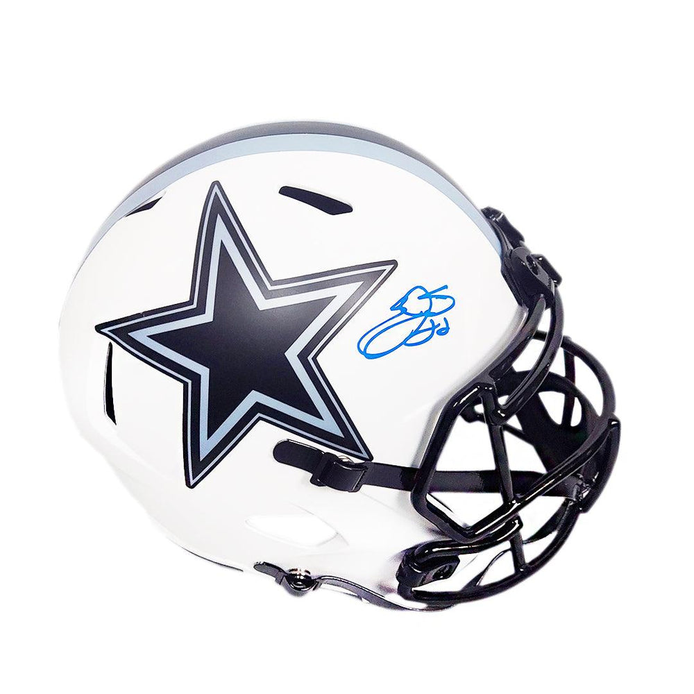 Emmitt Smith Signed Dallas Cowboys Lunar Eclipse Speed Full-Size Replica Football Helmet (Beckett) - RSA