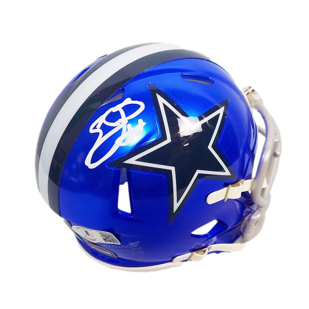 Emmitt Smith Signed Dallas Cowboys Speed Flash NFL Mini Helmet