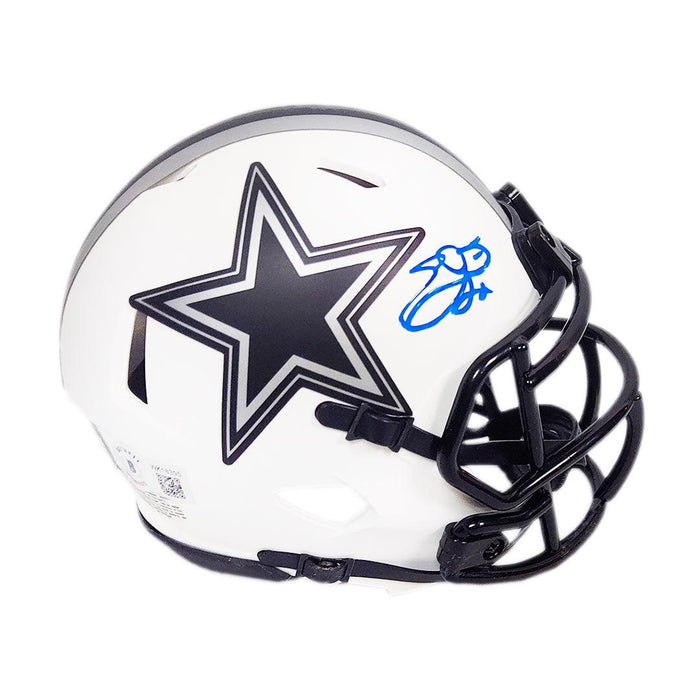 Emmitt Smith Signed Dallas Cowboys Lunar Eclipse Speed Mini Football Helmet (Beckett) - RSA