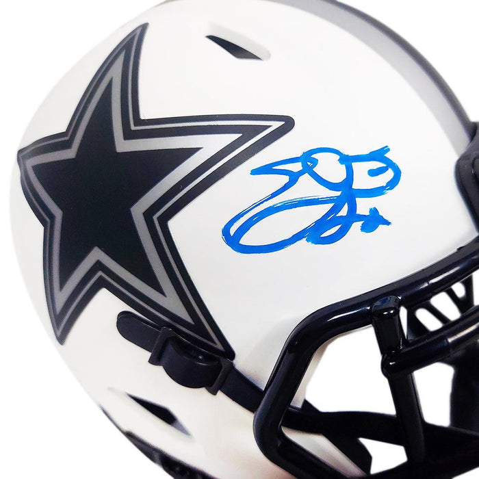 Emmitt Smith Signed Dallas Cowboys Lunar Eclipse Speed Mini Football Helmet (Beckett) - RSA