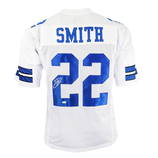 Emmitt Smith Signed Custom White Stats Football Jersey (PSA