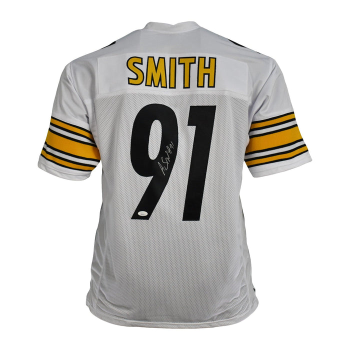 Aaron Smith Signed Pittsburgh Steelers Dark Knight Gotham Style Jersey (JSA  COA)