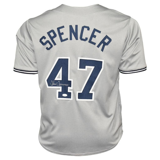Shane Spencer Signed New York Grey Baseball Jersey (JSA) - RSA