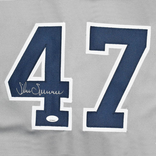 Shane Spencer Signed New York Grey Baseball Jersey (JSA) - RSA