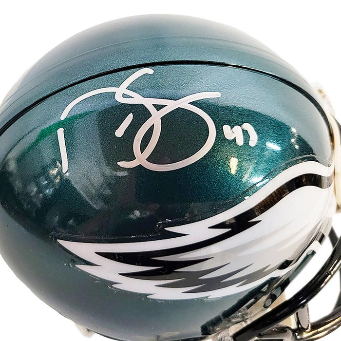 Darren Sproles Signed Philadelphia Eagles Mini Replica Football Helmet (JSA) - RSA