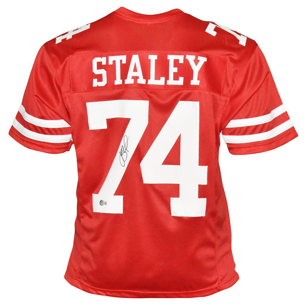 Joe Staley Signed San Fransisco Red Football Jersey (Beckett)