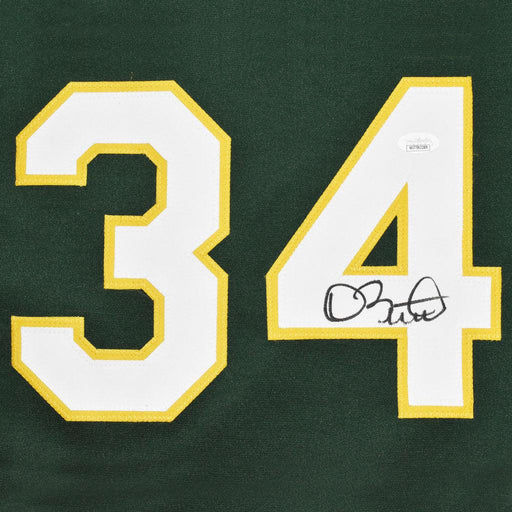 Dave Stewart Signed Oakland Green Baseball Jersey (JSA) - RSA