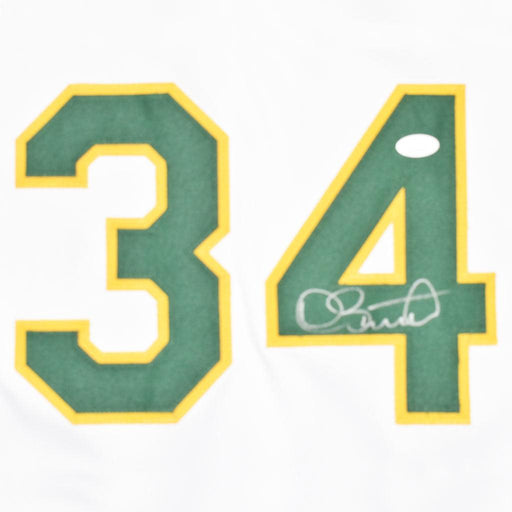 Dave Stewart Signed Oakland White Baseball Jersey (JSA) - RSA