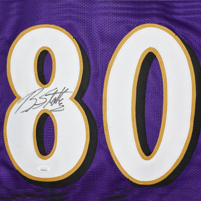 Brandon Stokley Signed Baltimore Purple Football Jersey (JSA) - RSA